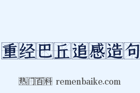 重经巴丘追感造句是什么意思的图片